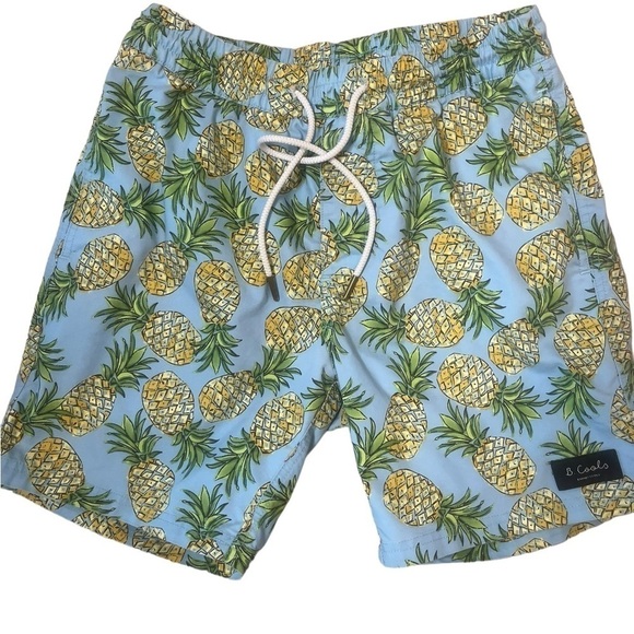 BARNEY COOLS Blue/Green/Pineapple Amphibious Shorts - Picture 2 of 6